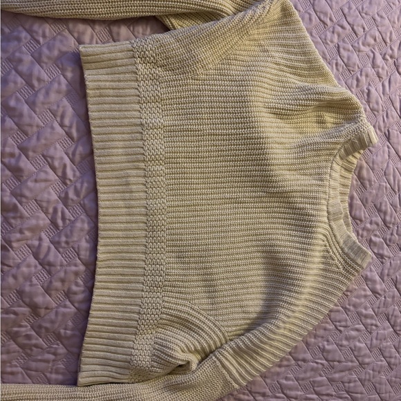 Women's Yellow Knit Sweater - Picture 2 of 3